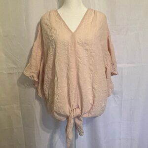 Max Studio Peasant Blouse Women's V-Neck